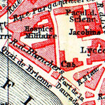 Waldin Toulouse city map, 1885 digital map