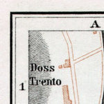 Waldin Trento (Trient) city map, 1910 digital map