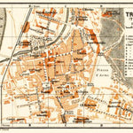 Waldin Trient (Trento) city map, 1908 digital map