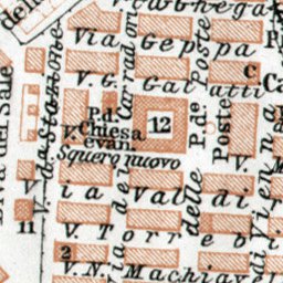 Waldin Triest (Trieste) city map, 1910 digital map