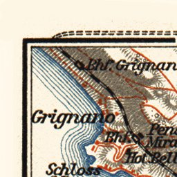 Waldin Triest (Trieste) environs map, 1911 digital map