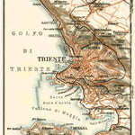 Waldin Triest (Trieste) environs map, 1929 digital map