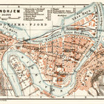 Waldin Trondheim (Trondhjem) city map, 1931 digital map