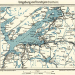 Waldin Trondheim (Trondhjem) environs map, 1913 digital map