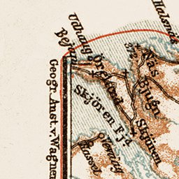 Waldin Trondheim (Trondhjem) - Torghatten - Alsten (Syv. Söstre) route map, 1931 digital map