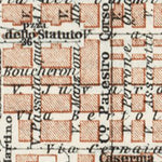 Waldin Turin (Torino) city map, 1898 digital map