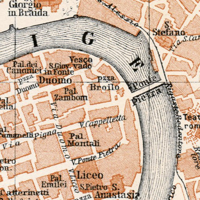 Waldin Verona city map, 1913 digital map