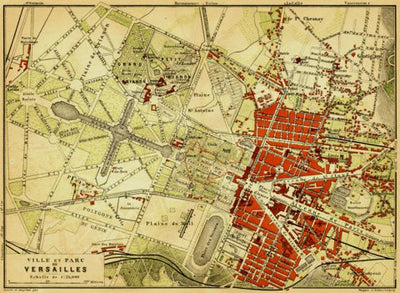 Waldin Versailles town and park map, 1903 digital map