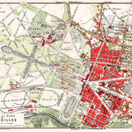 Waldin Versailles town and park map, 1931 digital map
