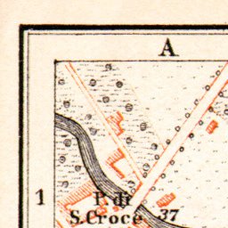 Waldin Vicenza city map, 1908 digital map