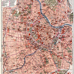 Waldin Vienna (Wien) city map, 1900 (legend in Russian) digital map