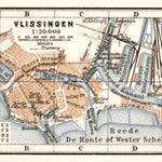 Waldin Vlissingen city map, 1909 digital map
