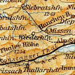 Waldin Vorarlberg Province, 1906 digital map