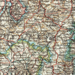 Waldin Western and Central Germany Map, 1905 digital map