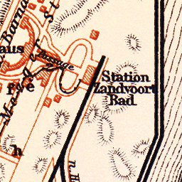 Waldin Zandvoort town plan, 1904 digital map