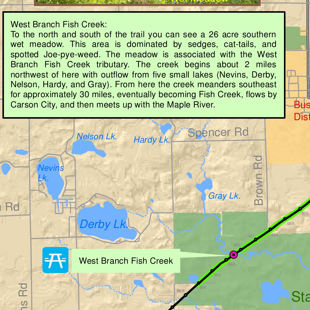 Fred Meijer Heartland Trail Greenville to Edmore Map by West Michigan