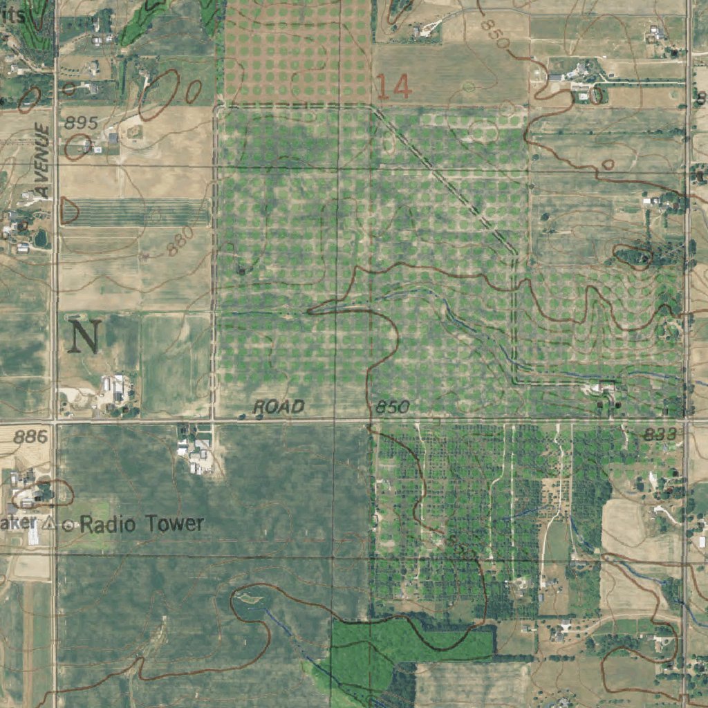 MIHudsonville East GeoChange 19732012 Map by Western Michigan
