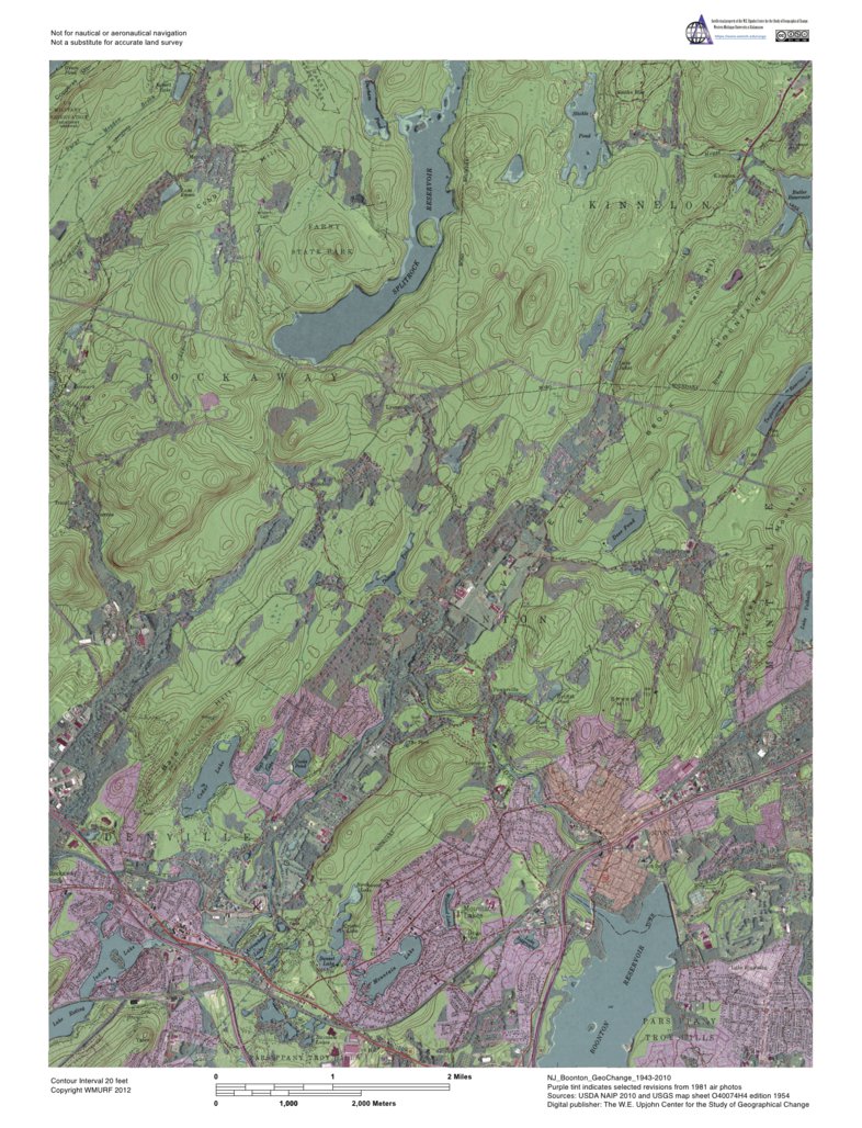 NJBoonton GeoChange 19432010 Map by Western Michigan University