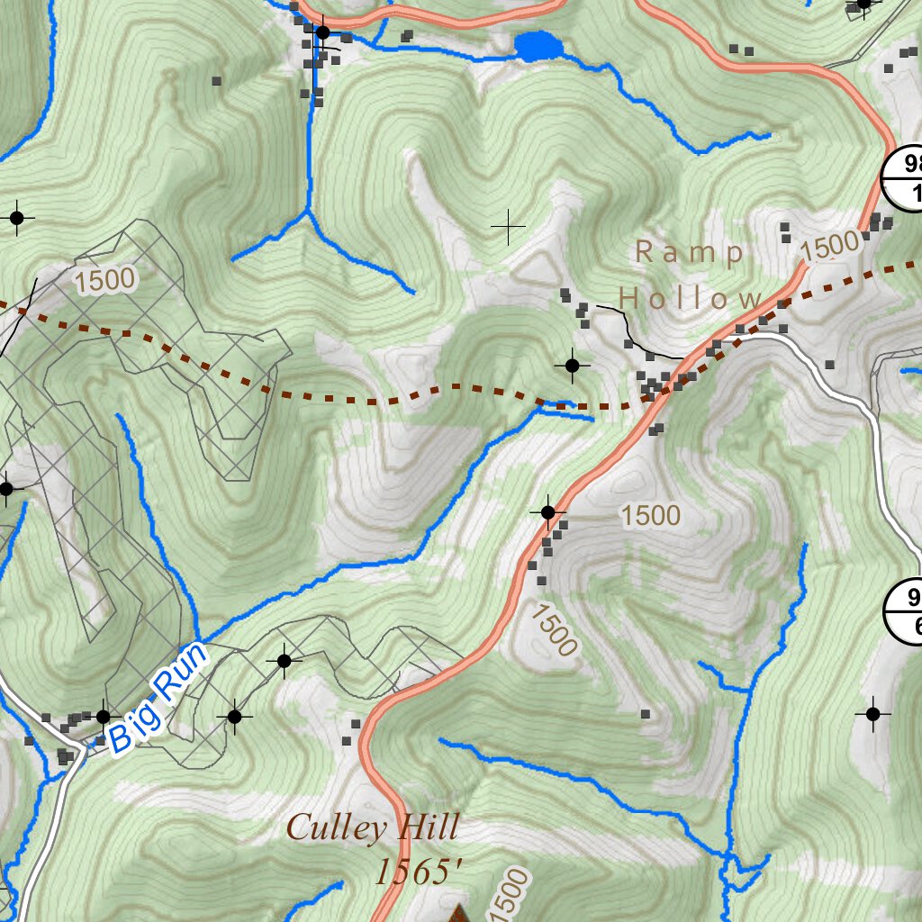 Cameron Quad Topo WVDNR Map by WV Division of Natural Resources