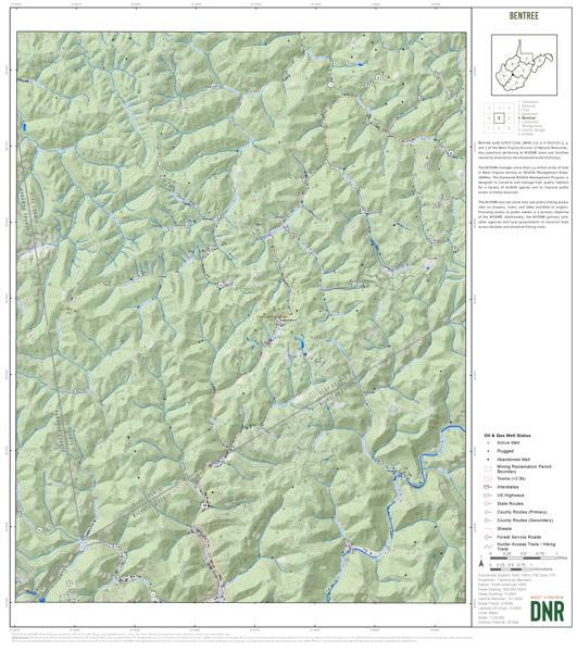 Clay County, WV Quad Maps Bundle Map by WV Division of Natural