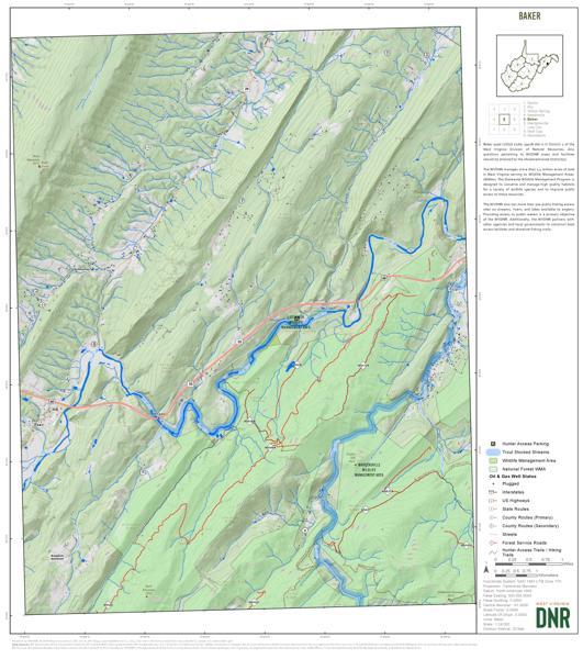 Hardy County, WV Quad Maps Bundle Map by WV Division of Natural