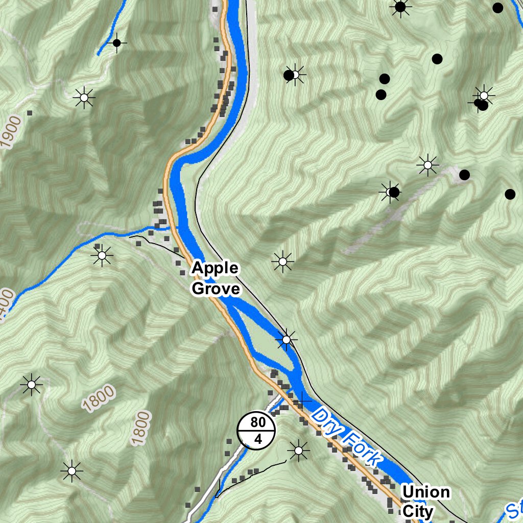 Iaeger Quad Topo WVDNR Map by WV Division of Natural Resources