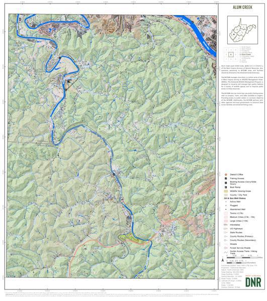 Kanawha County, WV Quad Maps Bundle Map by WV Division of Natural