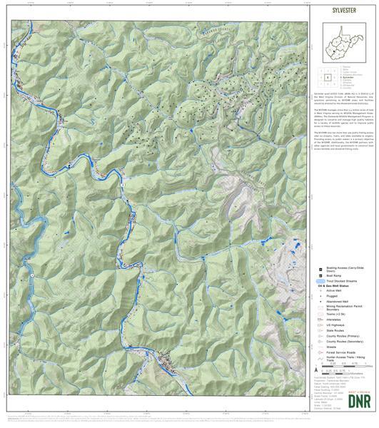 Kanawha County, WV Quad Maps Bundle Map by WV Division of Natural