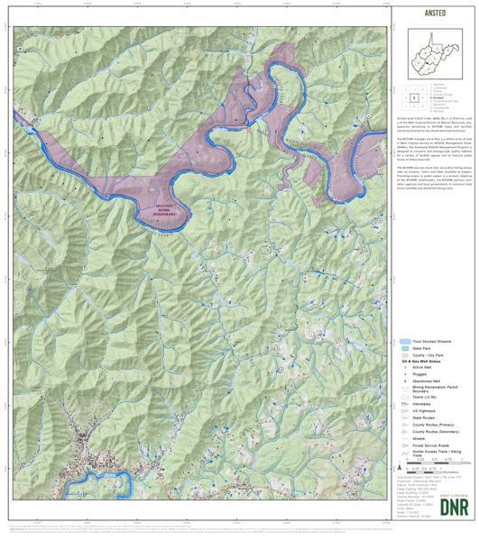 Nicholas County, WV Quad Maps Bundle Map by WV Division of Natural