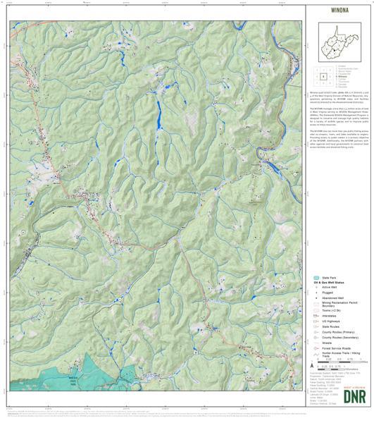 Nicholas County, WV Quad Maps Bundle Map by WV Division of Natural