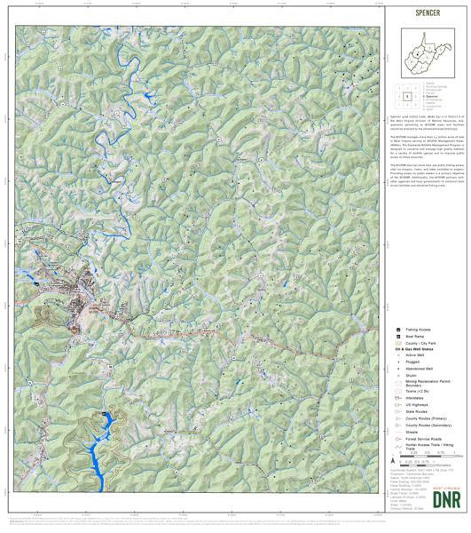 Roane County, WV Quad Maps Bundle Map by WV Division of Natural