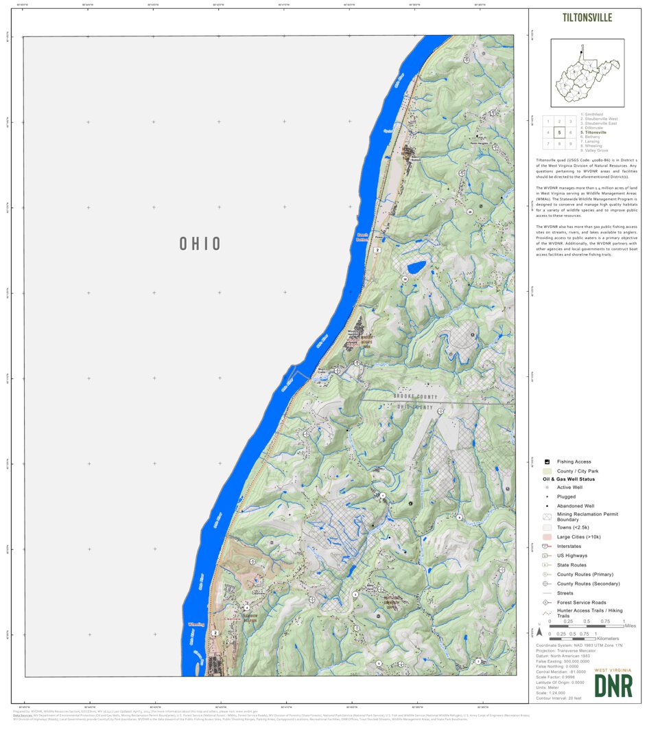 Tiltonsville Quad Topo WVDNR Map by WV Division of Natural Resources