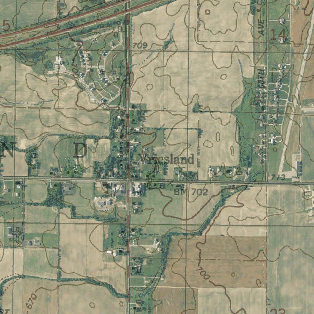 MIHudsonville West GeoChange 19732012 Map by Western Michigan