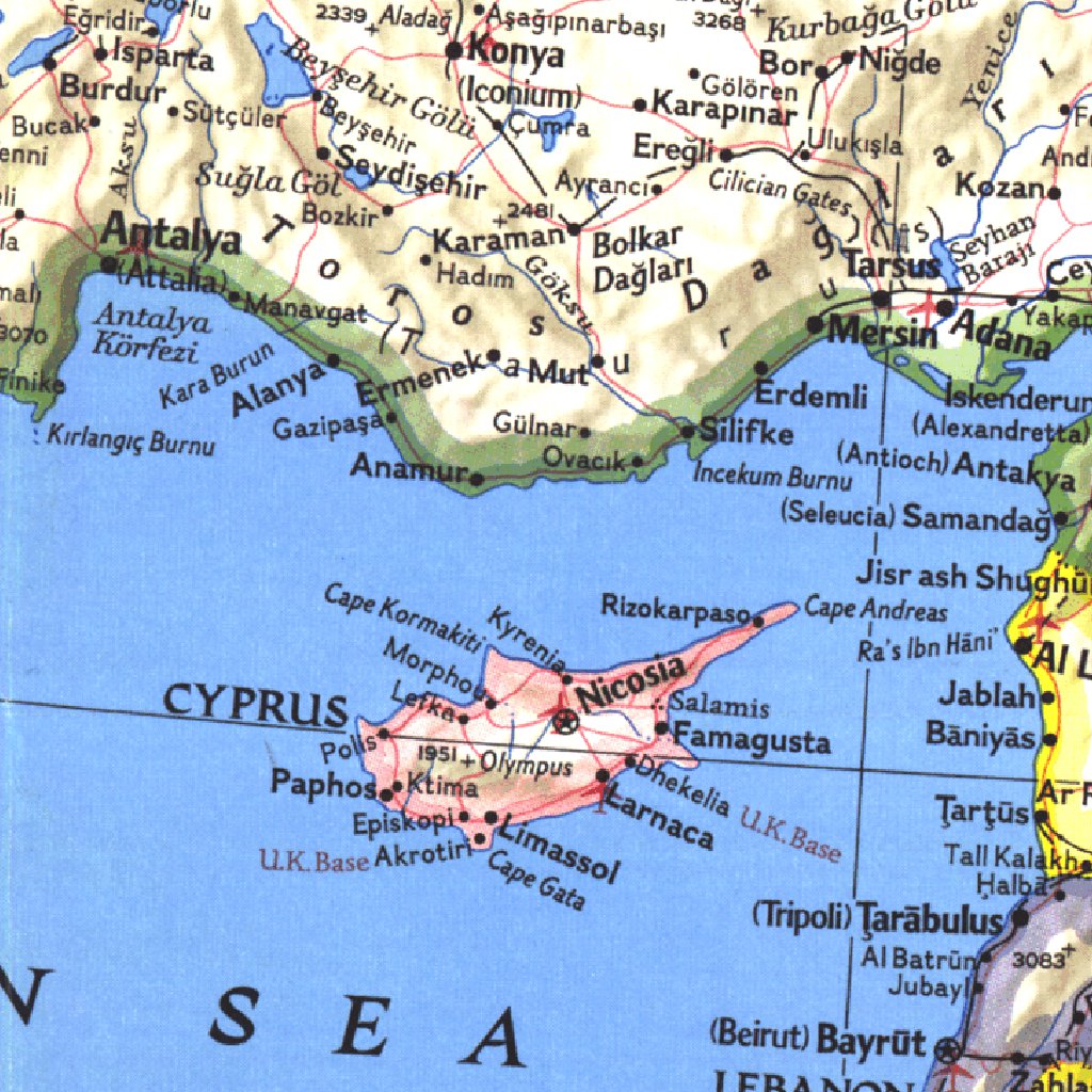 Middle East Map (East) 1978 by National Geographic | Avenza Maps