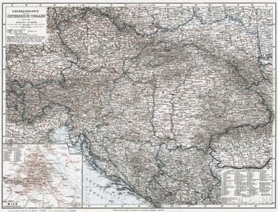 Railway Map of Austria-Hungary in 1910