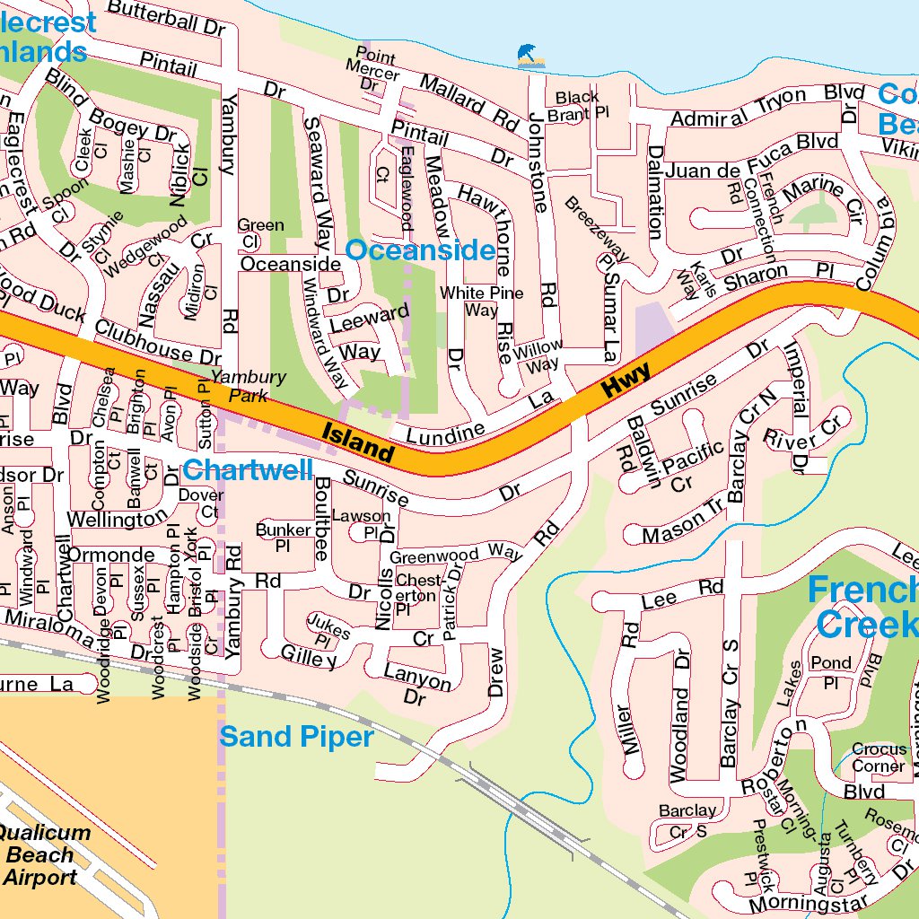 Qualicum Beach, BC Map by Mapmobility Corp. Avenza Maps