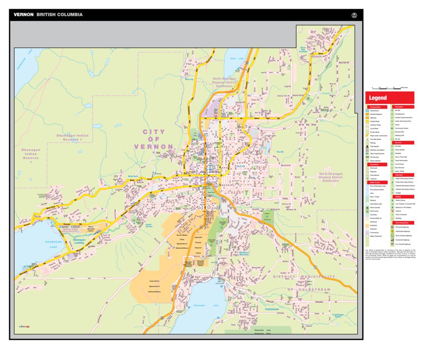 Vernon BC Map By Mapmobility Corp Avenza Maps Vernon bc map by mapmobility corp avenza maps