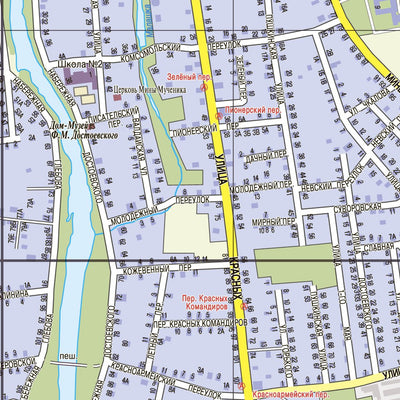 Старая Русса, план города. Staraya Russa City Map