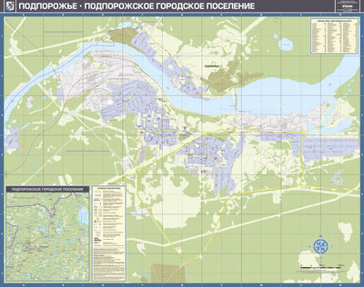 Подпорожье, план города. Podporozhye City Map
