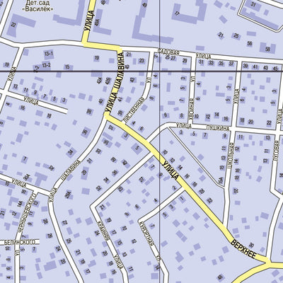 Рощино, план посёлка. Raivolan kaupungin kartta. Roschino Town Map