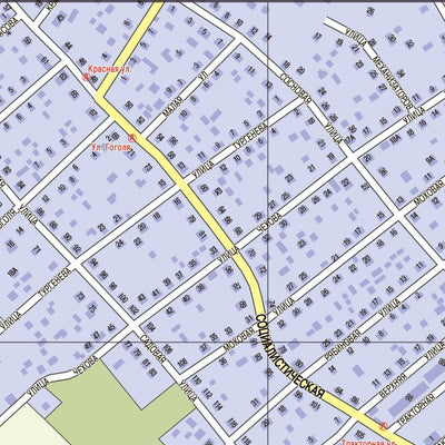 Рощино, план посёлка. Raivolan kaupungin kartta. Roschino Town Map