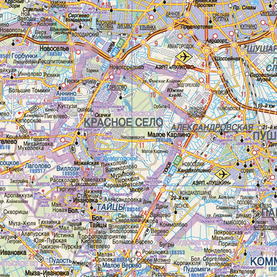 Ленинградская область, обзорная карта, 2014. Leningradskaya Oblast Map