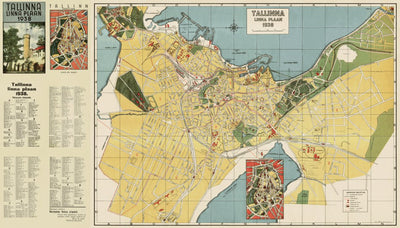 Tallinna linna plaan, 1938. Tallinn City Map of 1938