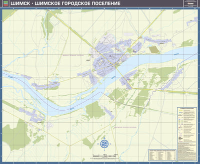 Шимск. Шимское городское поселение. Shimsk Town Map