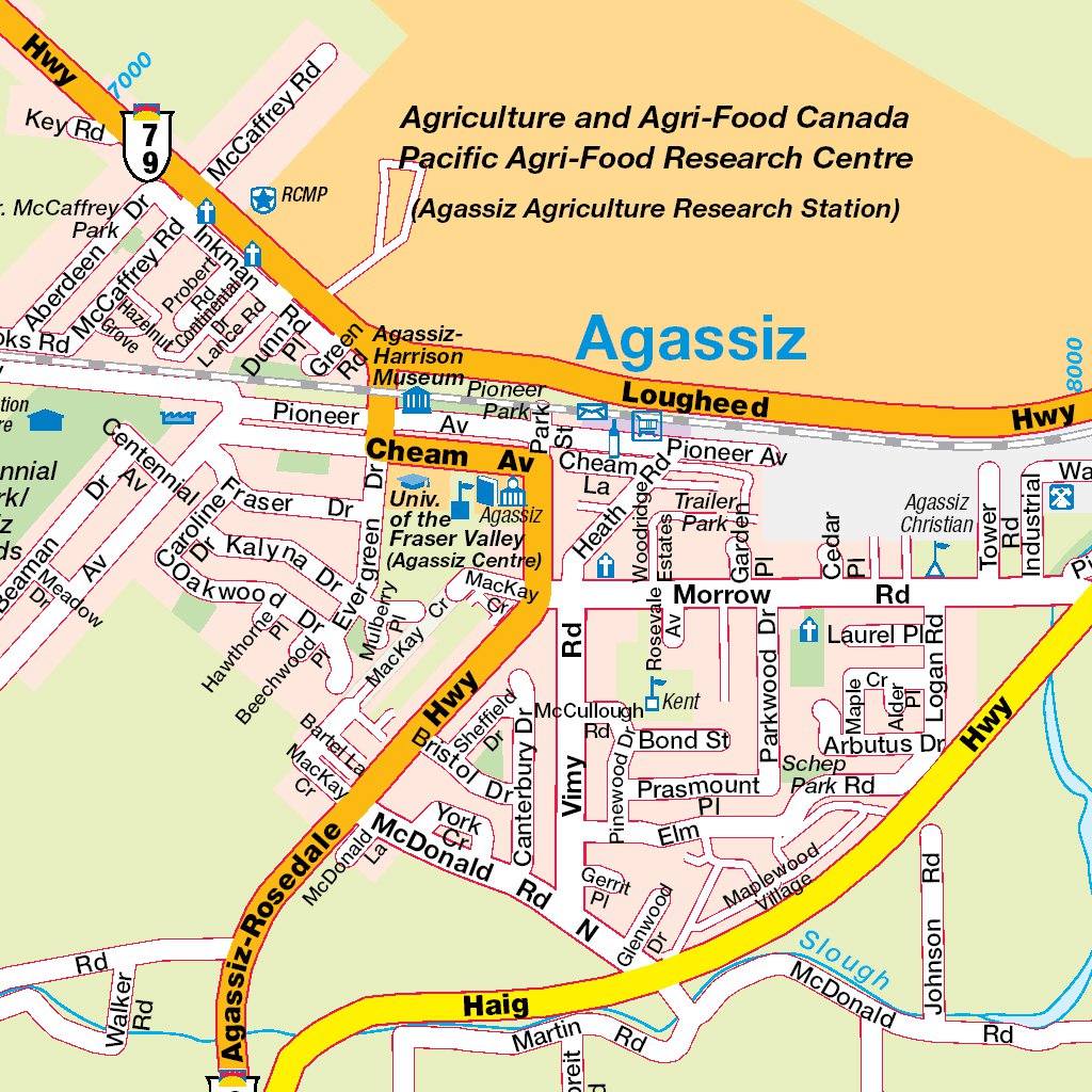 Harrison Hot Springs and Agassiz, BC Map by Mapmobility Corp. Avenza Maps