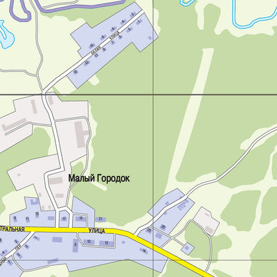 Любытино, адресный план. Lyubytino (Novgorodskaya Oblast) Town Plan
