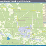 Батецкий (Новгородская обл.), адресный план. Batetskiy (Novgorodskaya Oblast) Town Plan