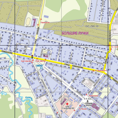 Сланцы, план города. Slantsy City Map