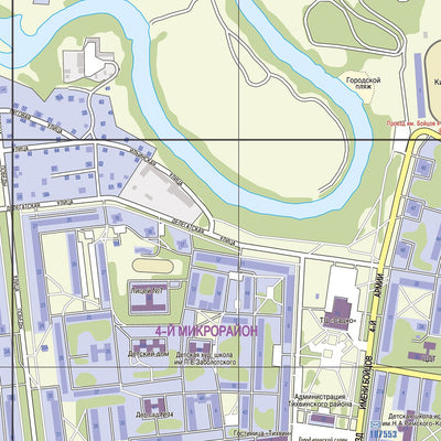 Тихвин, план города. Tikvin City Map