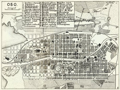 Åbo (Turku), city map (in Russian), 1889